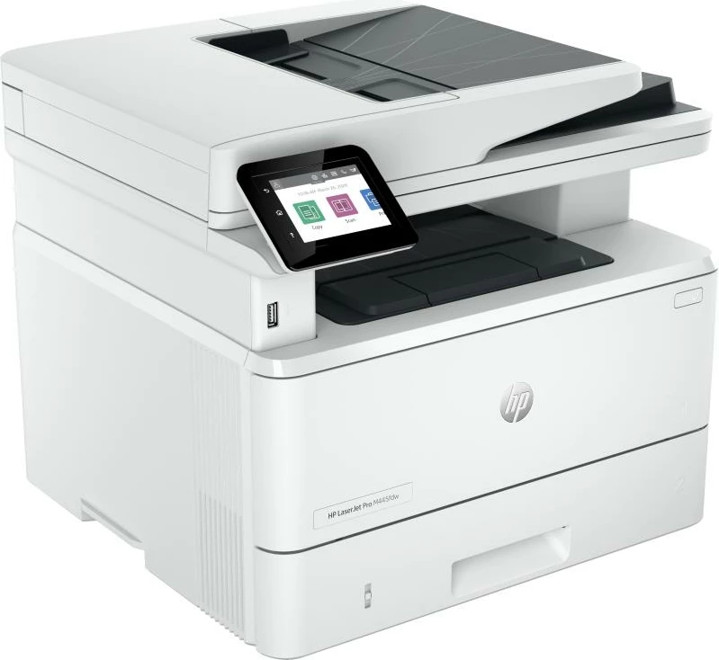 Printer shumëfunksional, HP, LaserJet Pro MFP 4102fdw (2Z624F#B19), laser mono, duplex, Wi‑Fi, Bluetooth, 250 fletë, e bardhë