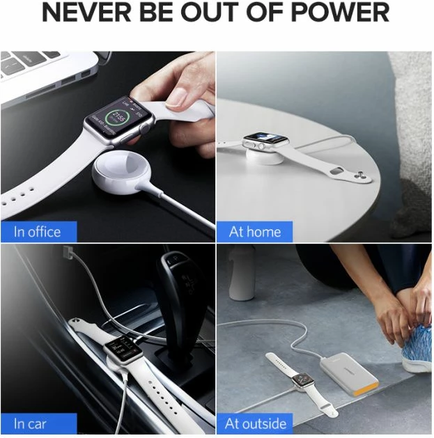 Karikues magnetik wireless për Apple Watch UGREEN 60969, USB-A + USB-C, 5V/1A, e bardhë