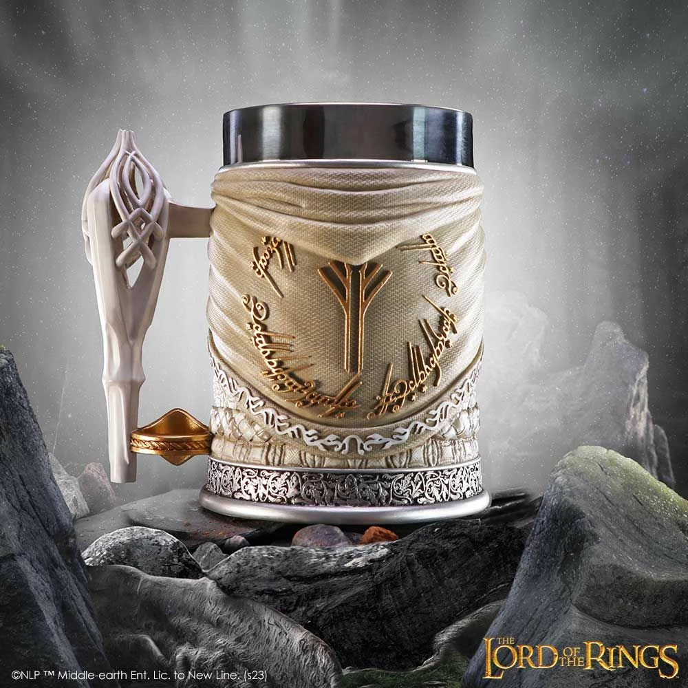 Krigë NEMESIS NOW Lord of the Rings Gandalf the White, e licencuar zyrtarisht, resin e pikturuar me dorë, e bardhë