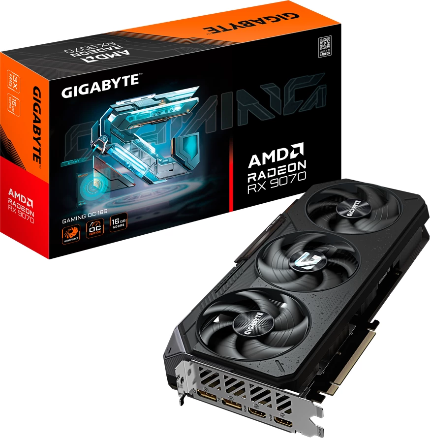 Kartelë grafike GIGABYTE AMD Radeon RX 9070 GAMING OC 16G 16GB GDDR6 256-bit PCIe 5.0