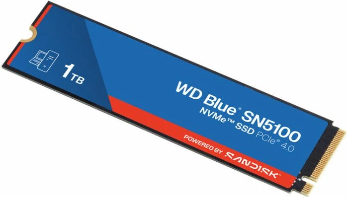 SSD NVMe SanDisk WD Blue SN5100 WDS100T5B0E 1TB M.2 2280 PCIe 4.0, blu