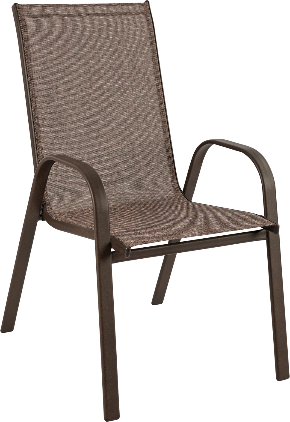 Karrige e jashtme LEON FH5000.02, kornizë metali ngjyrë kafe, tekstilene kafe, 54x70x93H cm