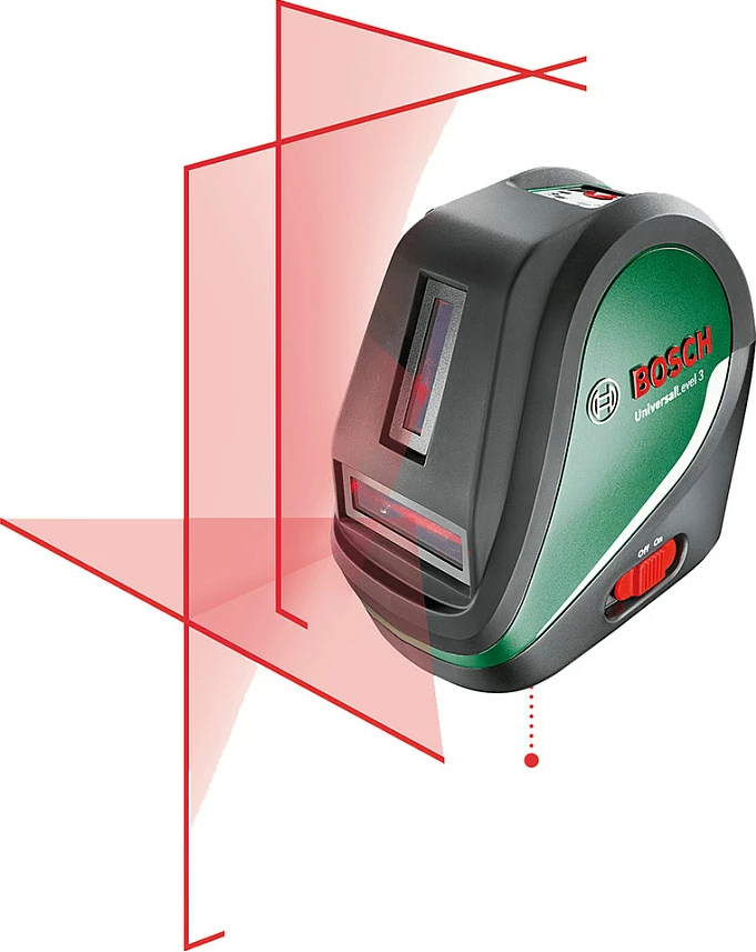 Laser nivelues Bosch UniversalLevel 3 Maxi Set, rreze e kuqe 10 m, vetënivelues, tripod 1/4", zi/gjelbër