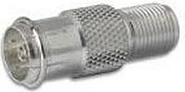 Adapter koaksial Kathrein EMU 08, F-F, set 10 copë, metal, argjendtë