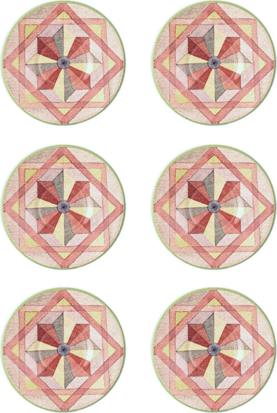 Set pjatash të vogla qeramike (6 copë), Hermia, DVT0009