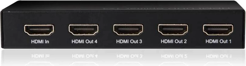 Splitter HDMI Club3D, 1 në 4, 4K60Hz, metal, i zi