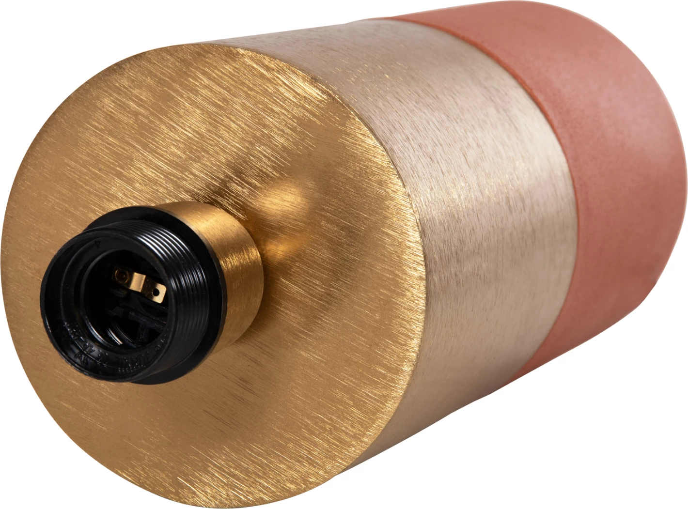 Llambë tavoline Pune, metalike, portokalli-ari, Φ31x44H cm