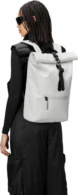 Çantë shpine Rains, Rolltop, unisex, e bardhë [Madhësia: Standarde]