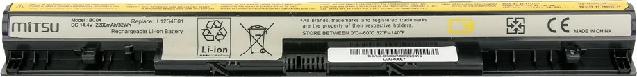 Bateri laptop Mitsu BC/LE-G500 për Lenovo IdeaPad G500s, G510s, Z710, 2200 mAh, 14.4-14.8V, e zezë