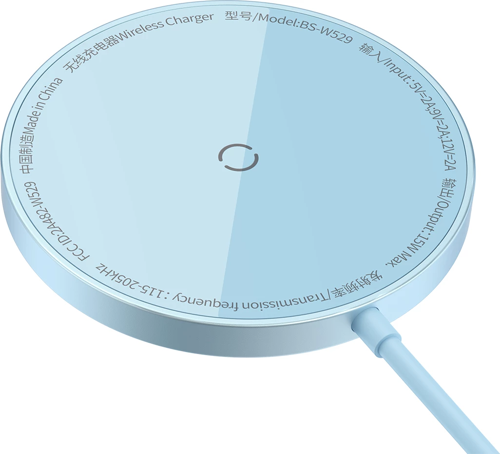 Karikues wireless Baseus Simple Mini3, MagSafe Qi, 15W, Blu