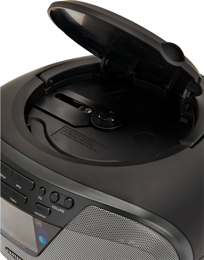 Radio boombox AIWA BBTU-500DAB/BK, CD/MP3/USB/Bluetooth, DAB+/FM-RDS, 6W RMS, ekran 2.4\", e zezë