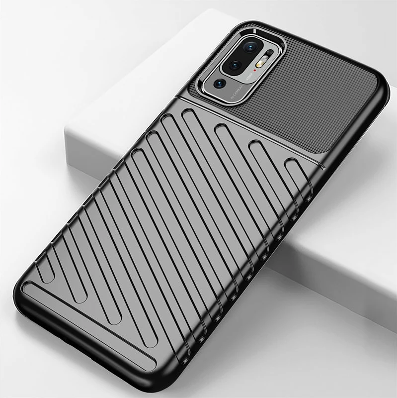 Mbështjellës Hurtel Thunder Case për Xiaomi Redmi Note 10 5G / Poco M3 Pro, i zi