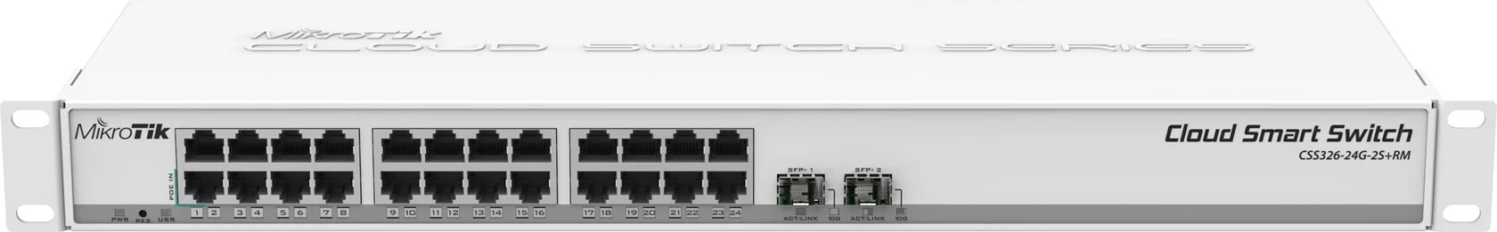 Switch MikroTik CSS326-24G-2S+RM, Managed, Gigabit Ethernet, 1U, Bardhë