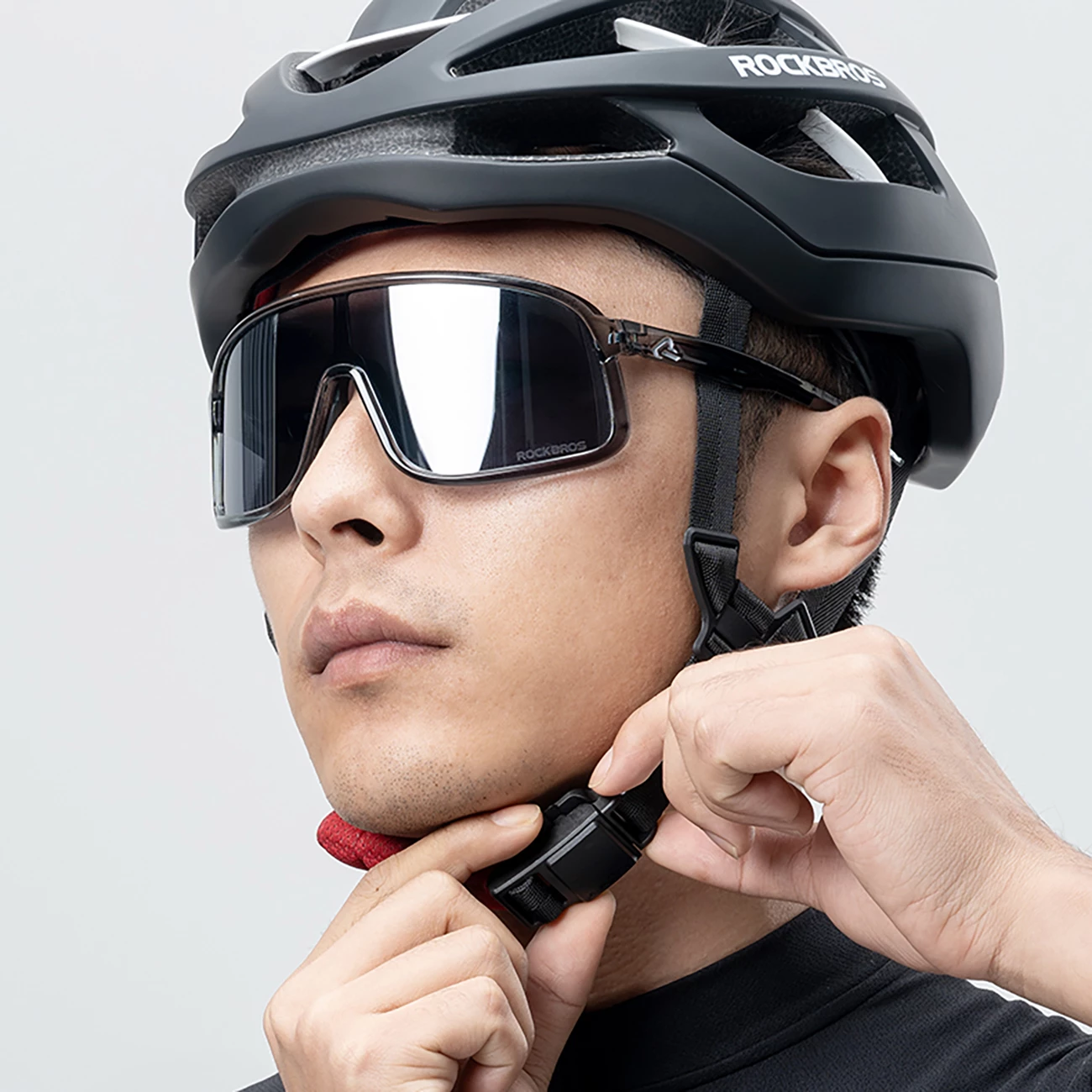 Helmet biçiklete Rockbros HC-58BK-M 55-58 cm, zi/gri