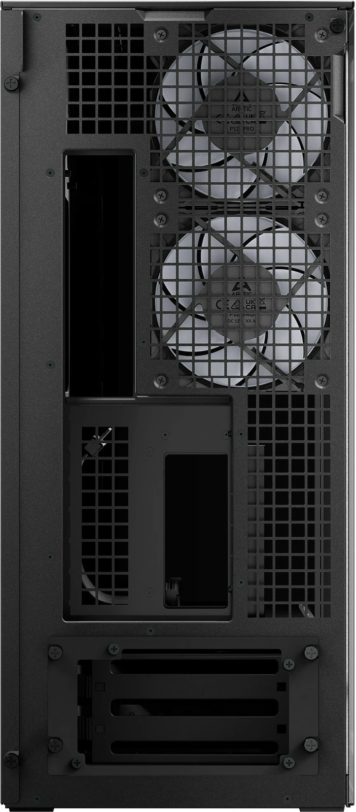 Kasë ARCTIC Xtender, Midi Tower, xham i temperuar, RGB, e zezë