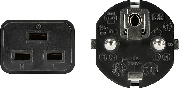Kabllo rryme LogiLink CEE 7/7 në IEC C19, 1 m, e zezë