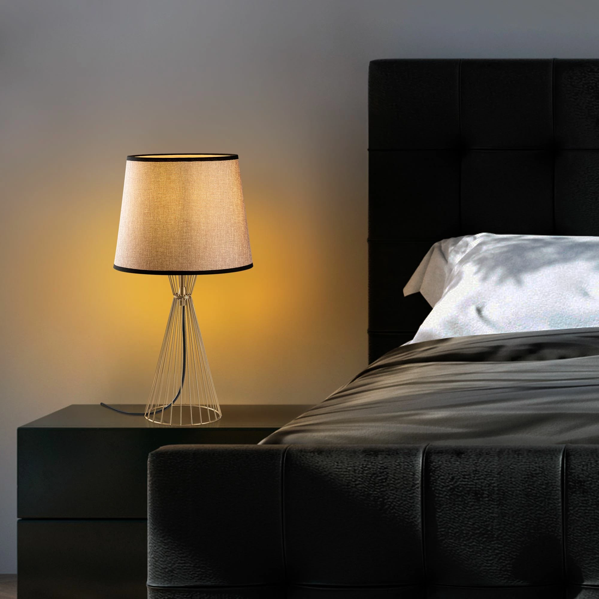 Llambë tavoline Opviq, Telıs - 5383, ngjyrë ari dhe kafe e çelët