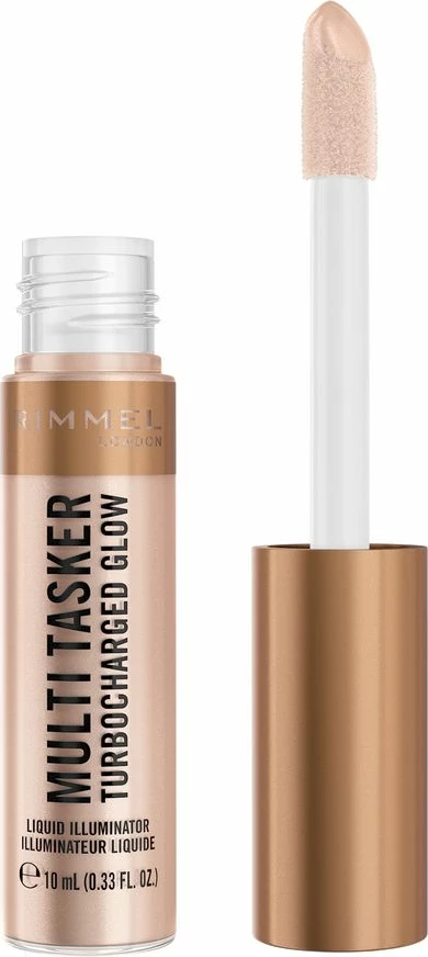 Highlighter për femra Rimmel Multi Tasker Turbocharged Glow Liquid 004 Chelsea Glow 10ml