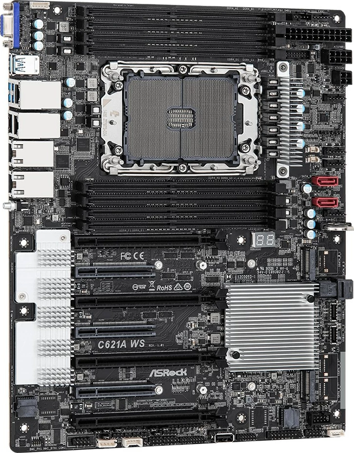 Pllakë amë Asrock, C621A WS 