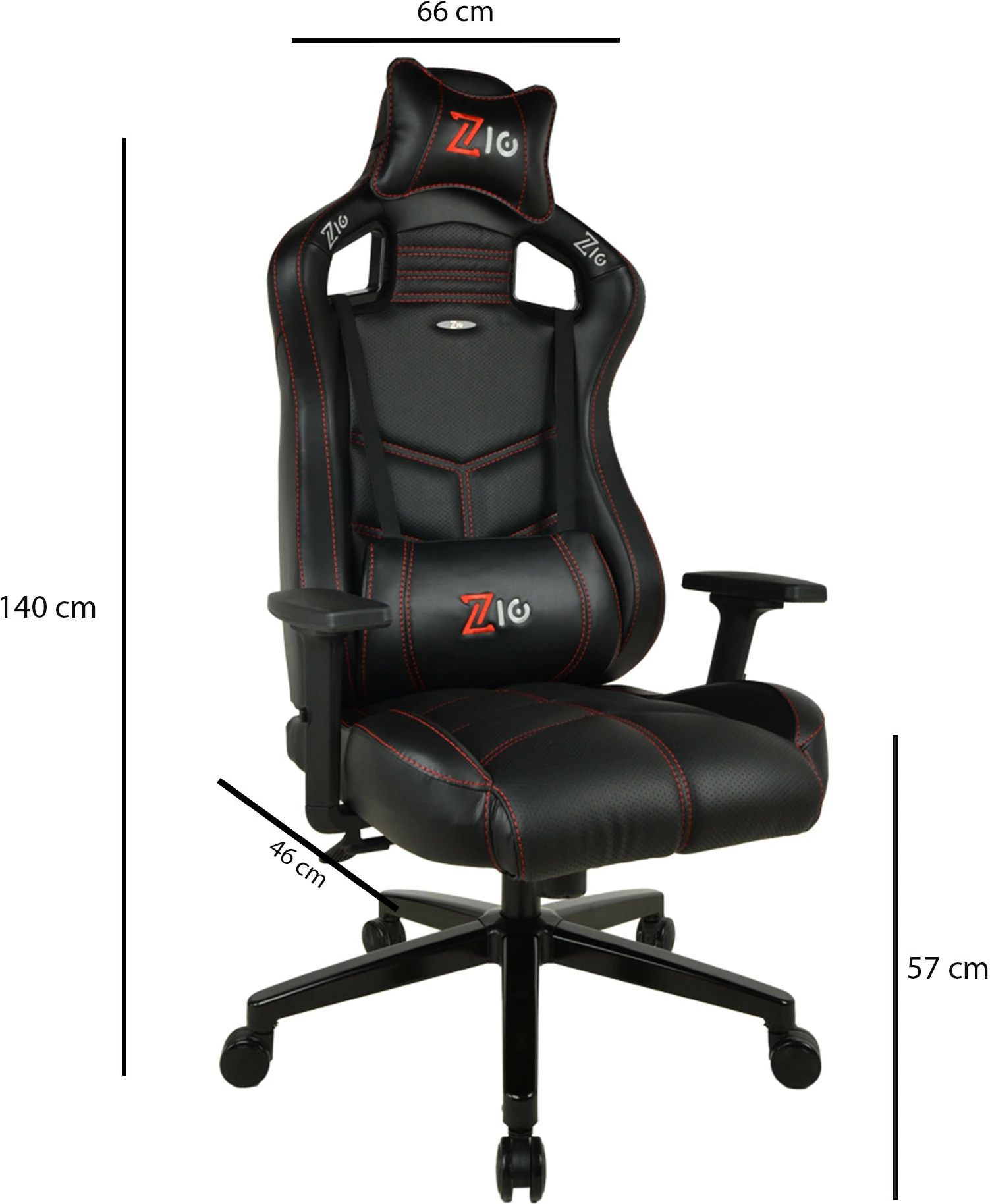 Karrige gaming Zio Venom, e zezë, Skye Decor