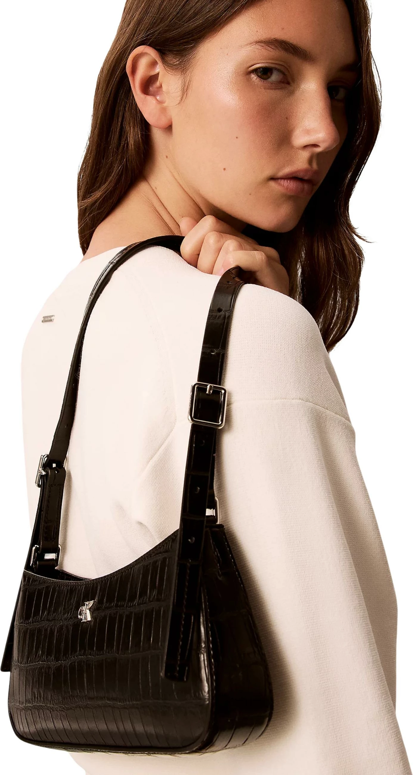 Çantë krahu për femra Calvin Klein LV04F3906G, e zezë
