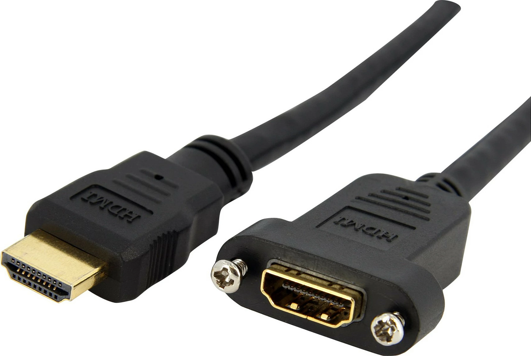 Kabllo HDMI StarTech HDMIPNLFM3, 0.9 m, panel-mount, mashkull-në-femër, 4K, e zezë