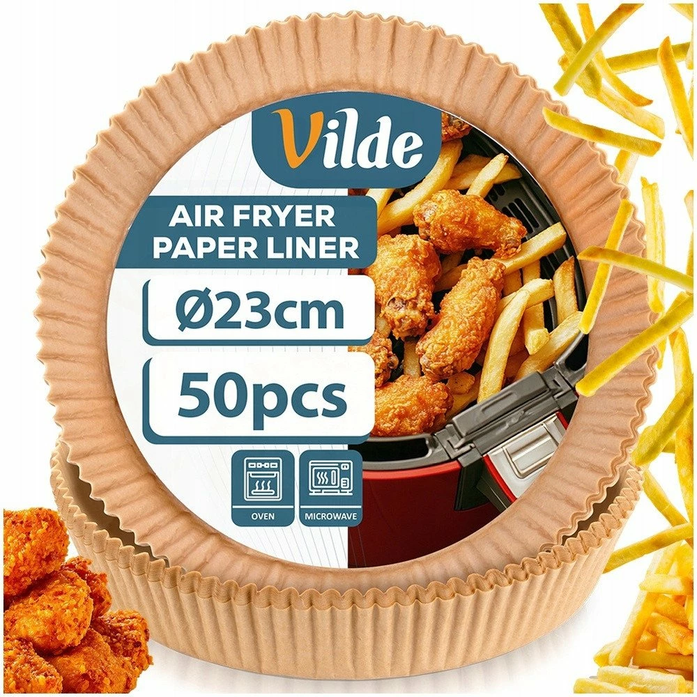 Inserte letre për fritezë me ajër Vilde 279050, Ø23 cm, 50 copë, kafe
