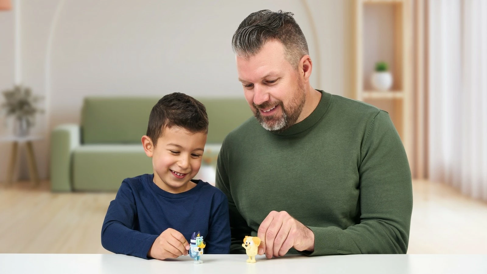 Set figurina Bluey Tm Toys BLU17652, Bluey & Chucky, plastikë, për fëmijë, shumëngjyrëshe