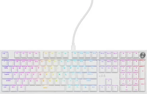 Tastierë mekanike Genesis Thor 404, Outemu Peach Silent, RGB, full-size, e bardhë