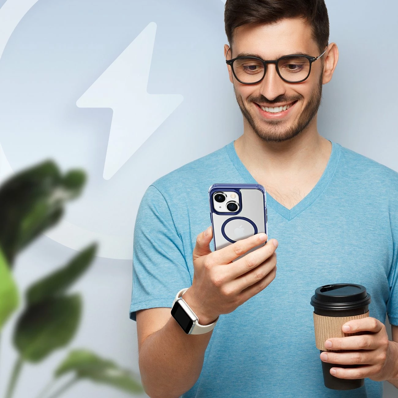 Mbështjellës Dux Ducis Clin2 për iPhone 14 Plus, MagSafe, Kaltër