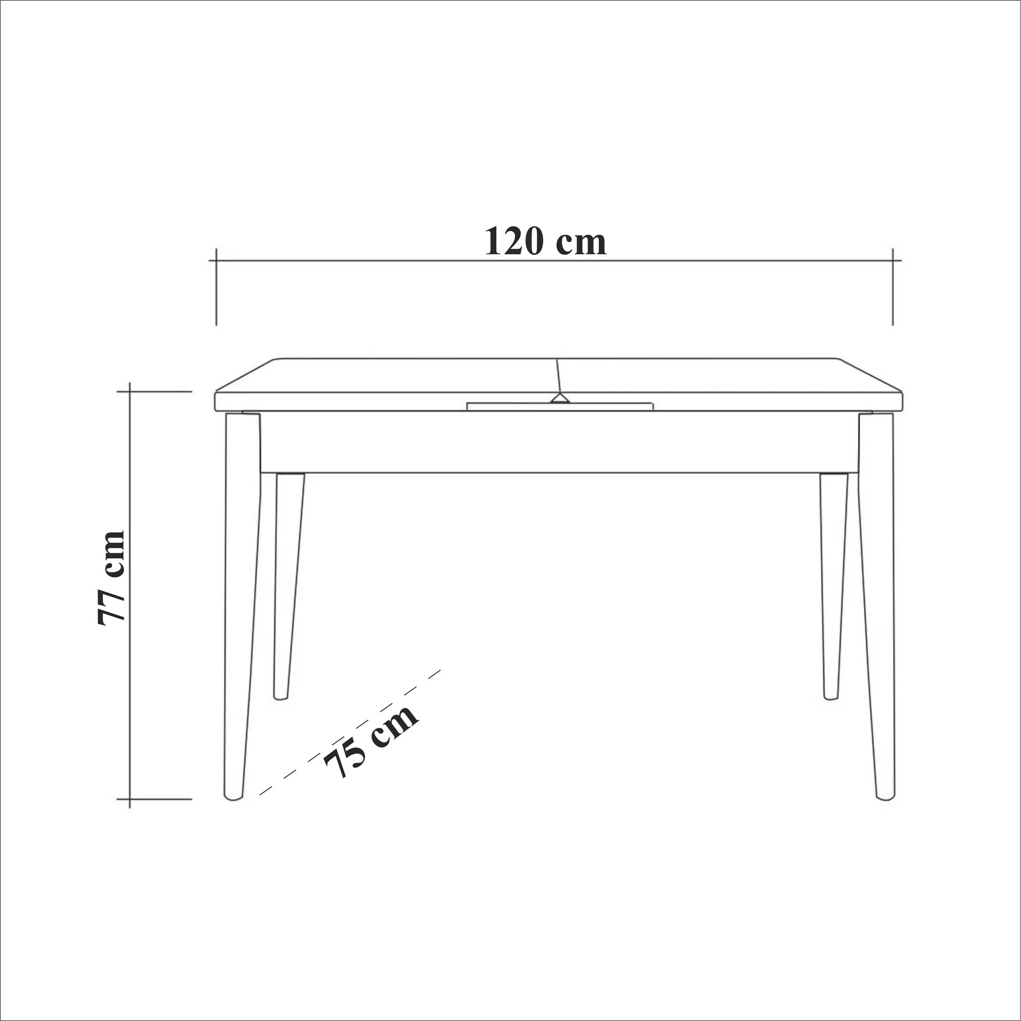 Tavolinë me karrige (4 copë), Hanah Home, Costa Atlantice-Jeshile