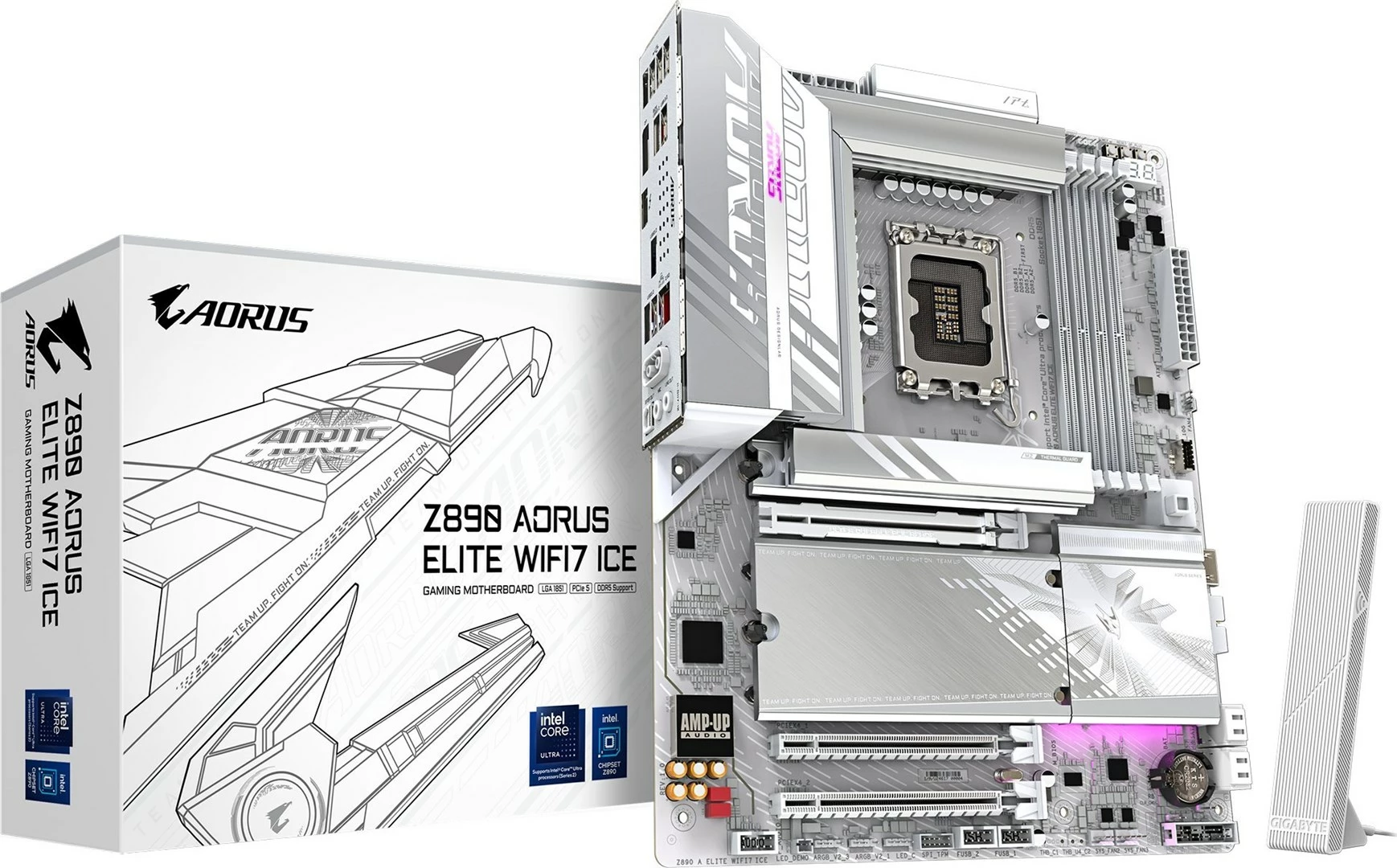 Pllakë amë Gigabyte Z890 A ELITE WIFI7, Socket-1851, ATX, Bardhë