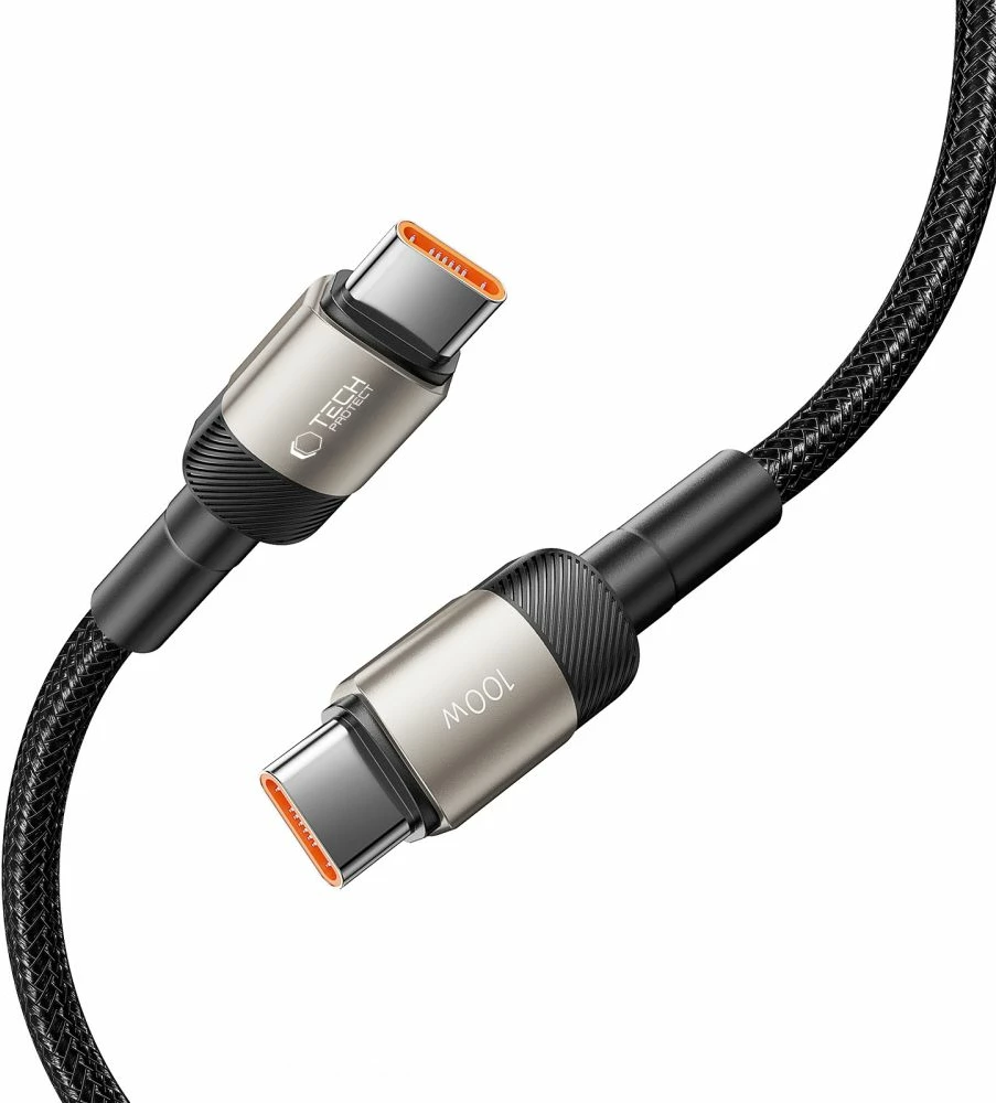 Kabllo USB-C/USB-C Tech-Protect UltraBoost Evo 2m, 100W, titanium