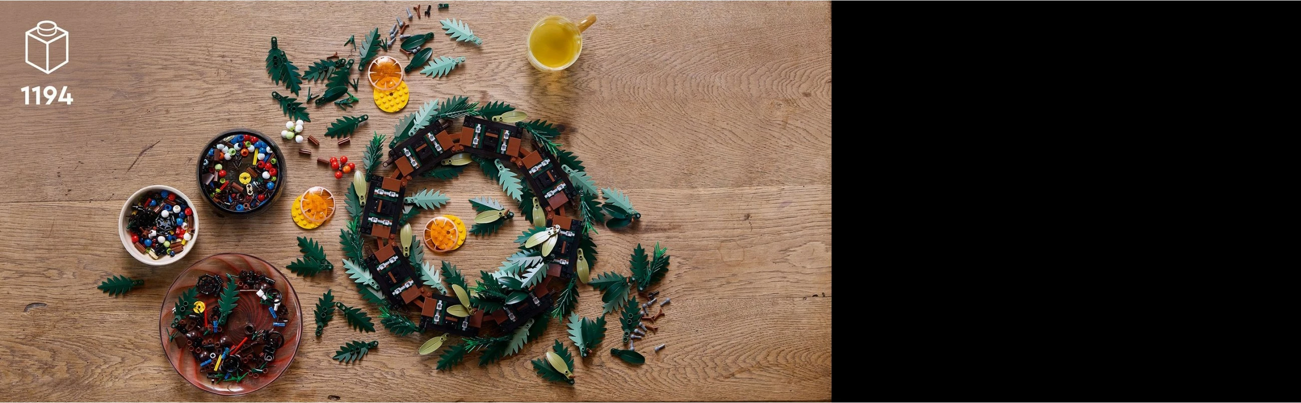 Set LEGO Art Weihnachtskranz, Botanical Collection, 1194 pjesë