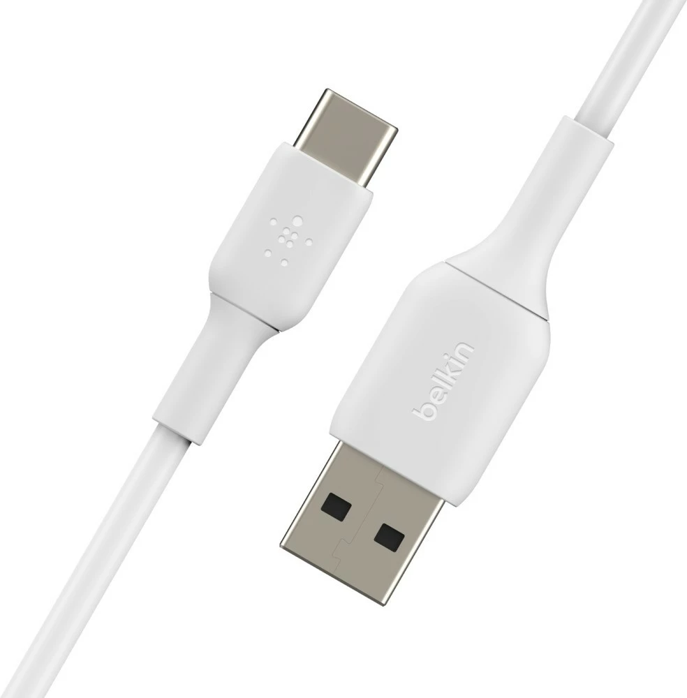 Kabllo Belkin CAB001BT2MWH, 2 m, USB A në USB C, Bardhë