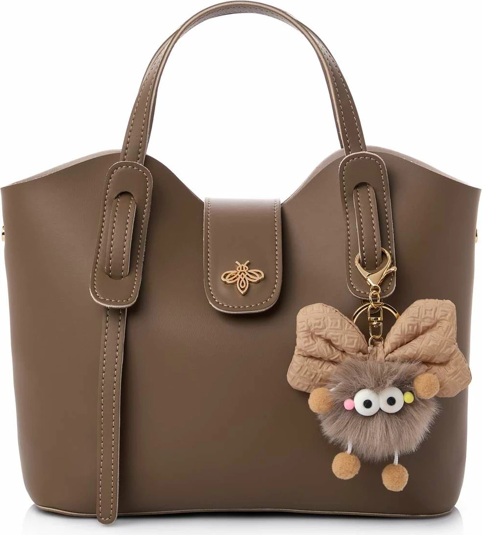 Çantë supi Lucky Bees, ngjyrë celeste-mink