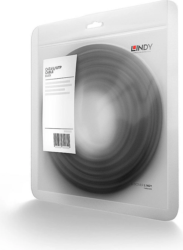 Kabllo rrjeti LINDY Cat6 U/UTP, 2 m, RJ-45, Gigabit, e zezë