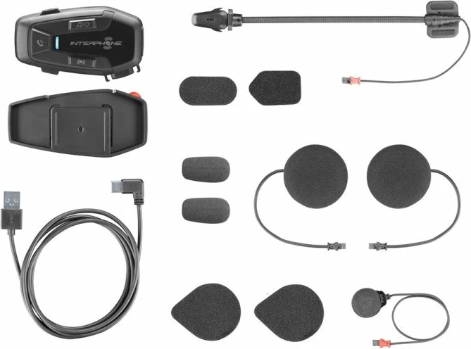 Interkom helmete për motoçikleta InterPhone, i zi