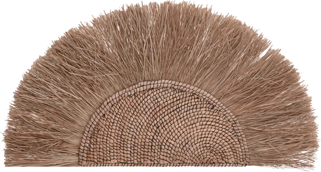 Dekor muri prej bari dhe abaka, ngjyrë natyrale, 85x105x10 cm