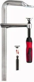 Shtrëngues metalik Bessey GZ-2K 120/60, dorezë plastike e kuqe