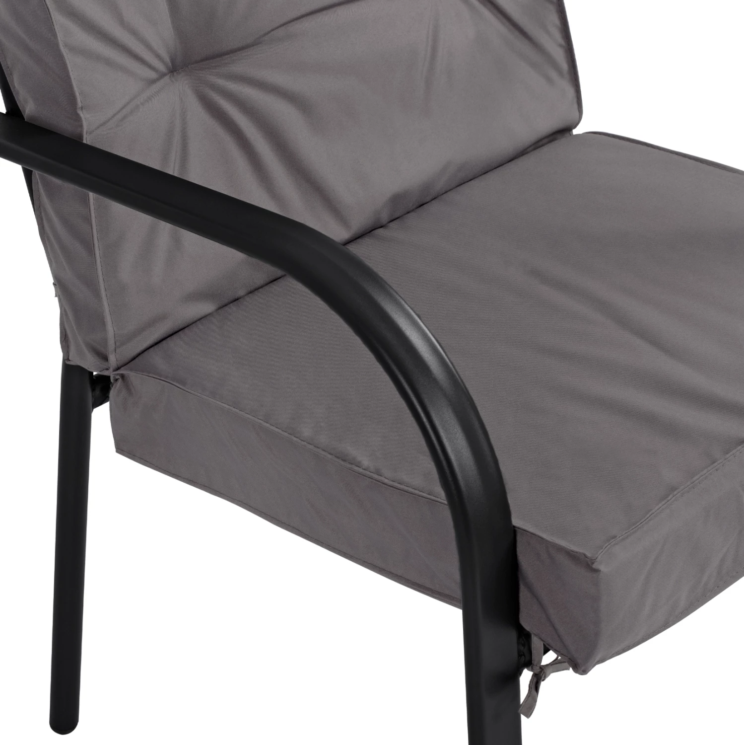 Karrige metalike Endika FH5680.01 ngjyrë gri me jastëk 60x71x105 cm