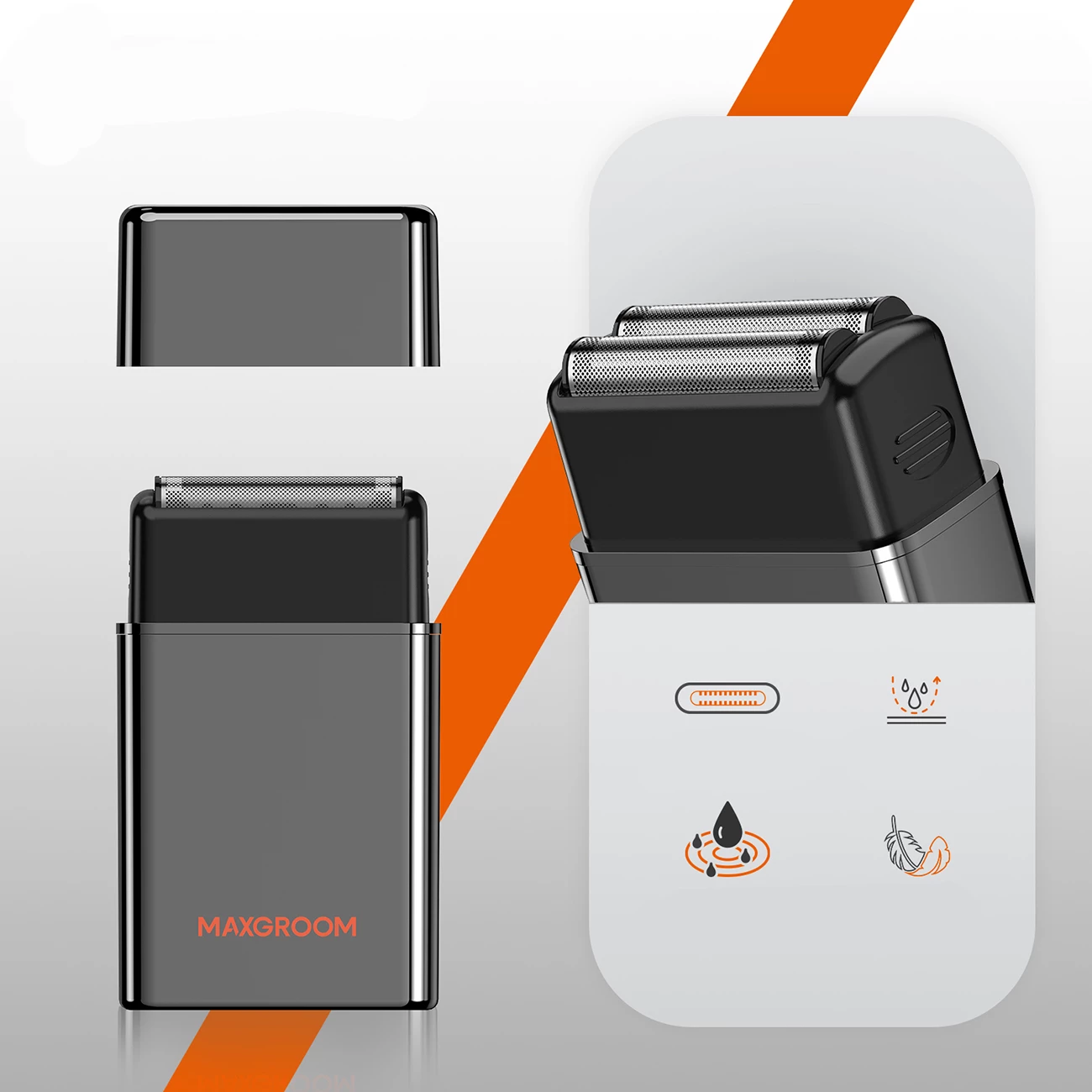 Makinë rroje elektrike 2-n-1 MAXGROOM M-5580, 7000RPM, USB-C, IPX6, 300mAh, e zezë