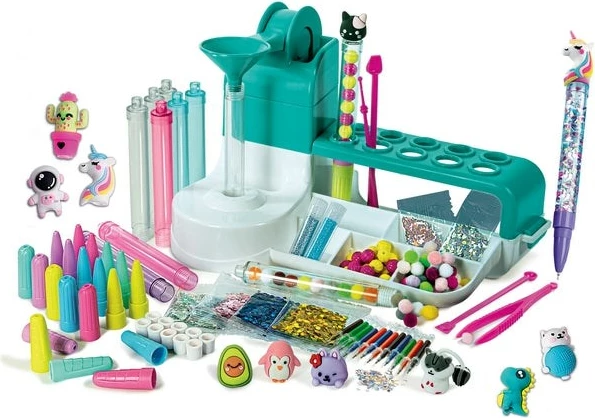 Set kreativ Clementoni Pen Creator Studio, për fëmijë, 50+ aksesorë, shumëngjyrësh