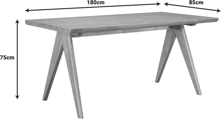 Tavolinë Winslow, ngjyrë arre e çelët, 180x85x75cm