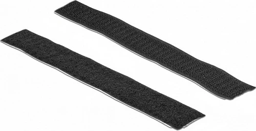 Shirit velcro vetëngjitës DeLOCK 1 m x 25 mm, zi/bardhë