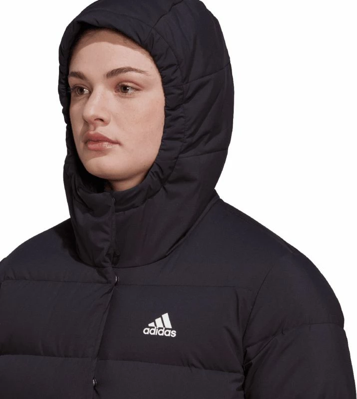 Jakne me kapuç për femra adidas, të zeza