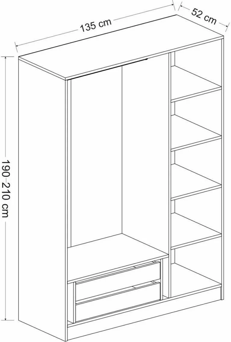 Dollap Skye Decor, ngjyrë arre, 2244