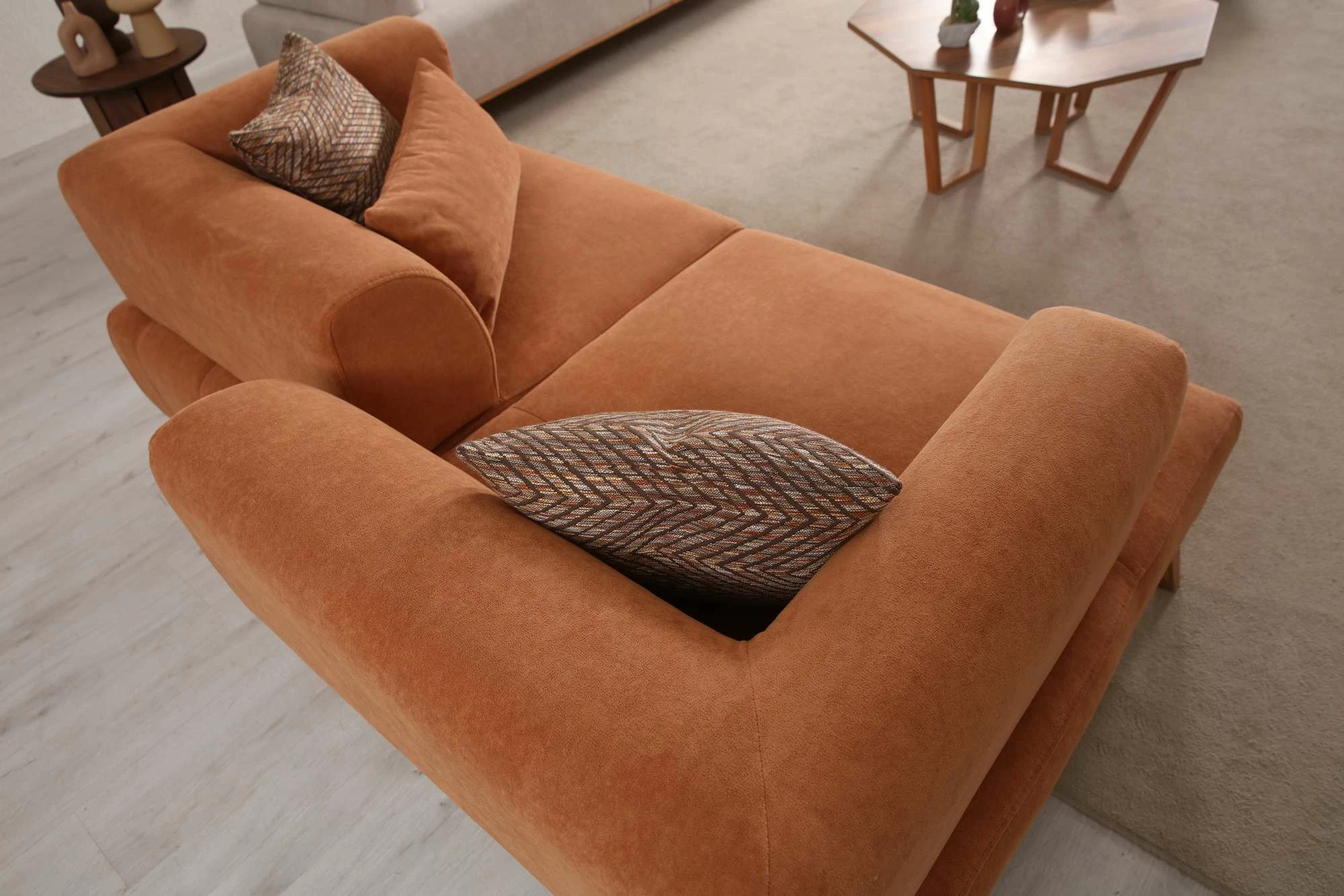Divan dy vendësh, ngjyrë portokalli, Atelier del Sofa, Hera