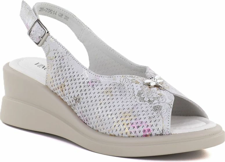 Sandale me platformë për femra Vinceza 26-79614, të hirtë