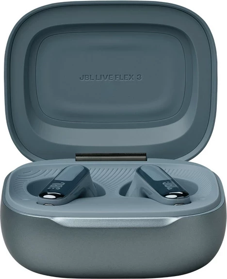 Kufje JBL Live Flex 3, wireless ANC, 50h bateri, Smart Charging Case me ekran, blu